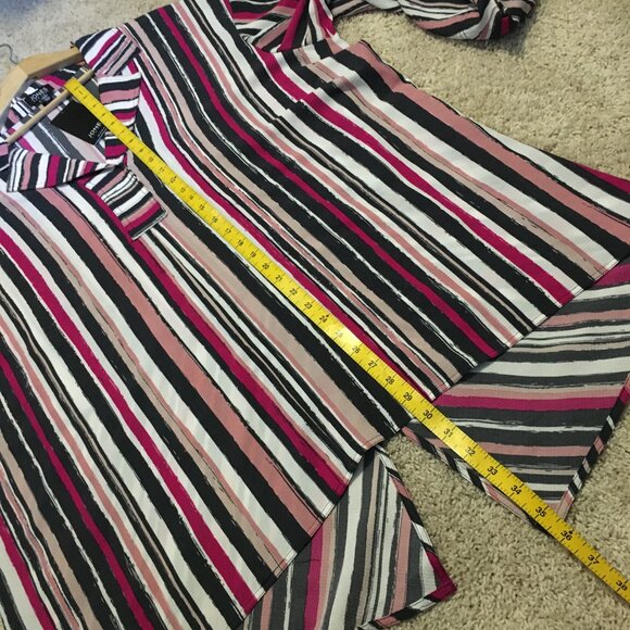 NWT Jones New York Pink Striped Tunic Dress Shirt - Picture 15 of 16